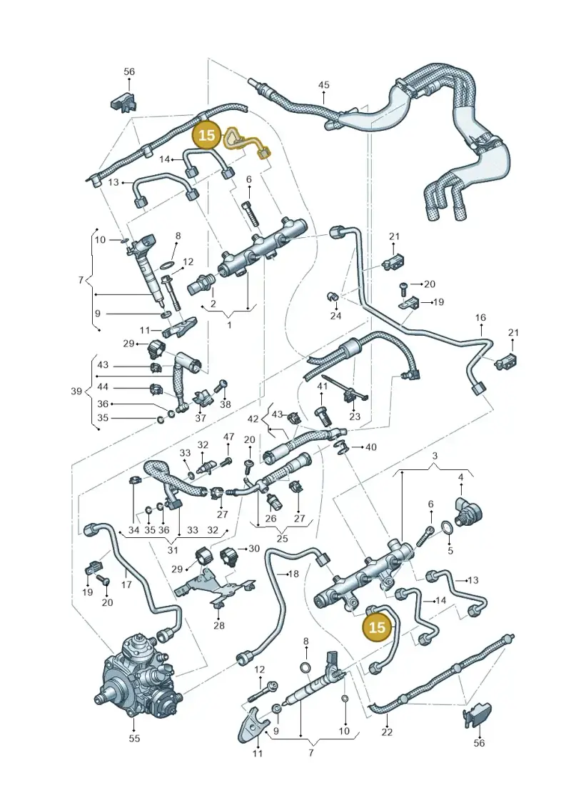 059130241EJ — Audi A6 2.0 (2018-) diagram 435130950, position 15