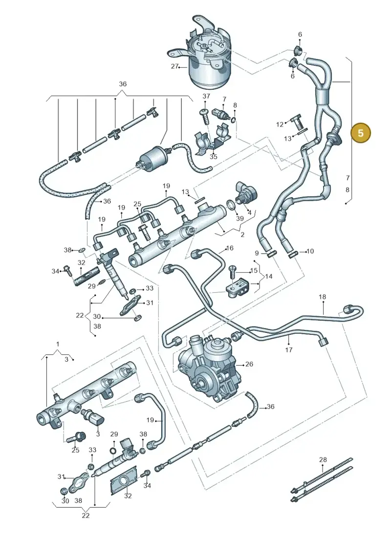 059130300DF — Audi Q7 qu. 3.0 TDI (2009-2015) diagram 675130810, position 5