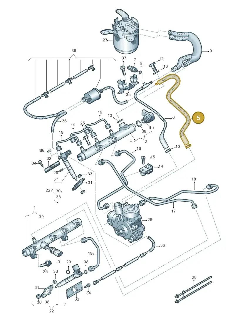 059130300EC — Audi Q7 qu. 3.0 TDI (2009-2015) diagram 620130750, position 5