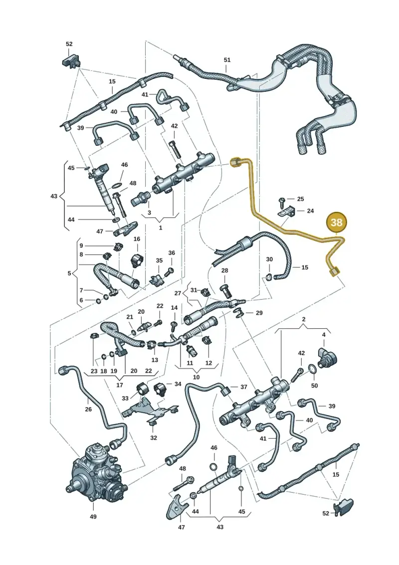059130310BS — Audi Q8 Quattro 3,0 (2018-) diagram 738130901, position 38