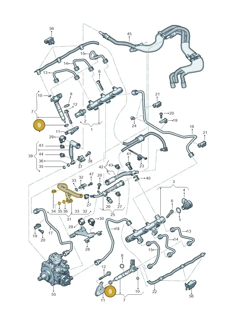 059130519B — Audi A6 2.0 (2018-) diagram 435130950, position 9