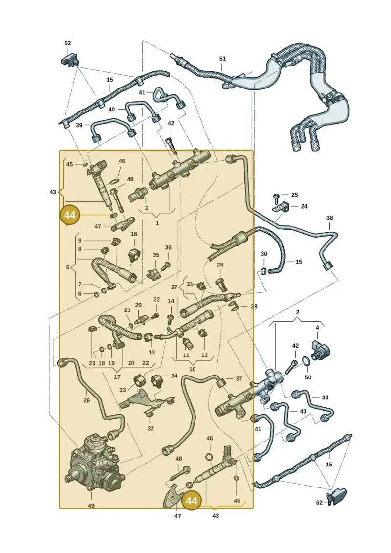 059130519B — Audi Q8 Quattro 3,0 (2018-) diagram 738130901, position 44