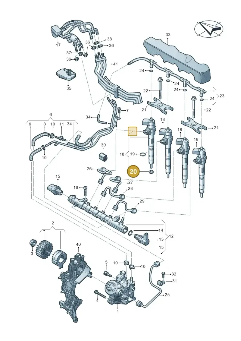 059130519 — Audi A5 Limo 2.0 (2024-) diagram 430130650, position 20