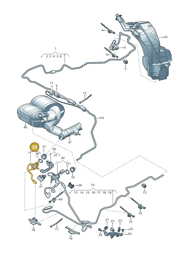 059131113H — Audi Q8 Quattro 3,0 (2018-) diagram 429201500, position 35