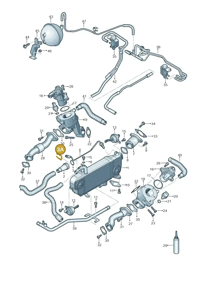 059131142 — Audi Q7 qu. 3.0 TDI (2009-2015) diagram 493131200, position 3A