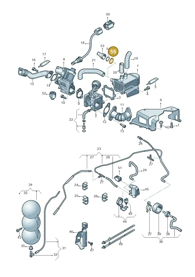 059131142 — Audi A5/S5 Coupe       08> (2007-) diagram 620131500, position 55