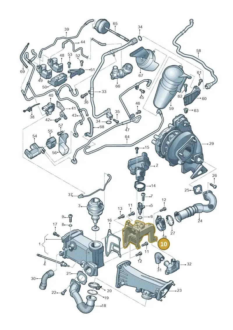 059131223 — Audi A7 Sportback (2014-2018) diagram 717131200, position 10