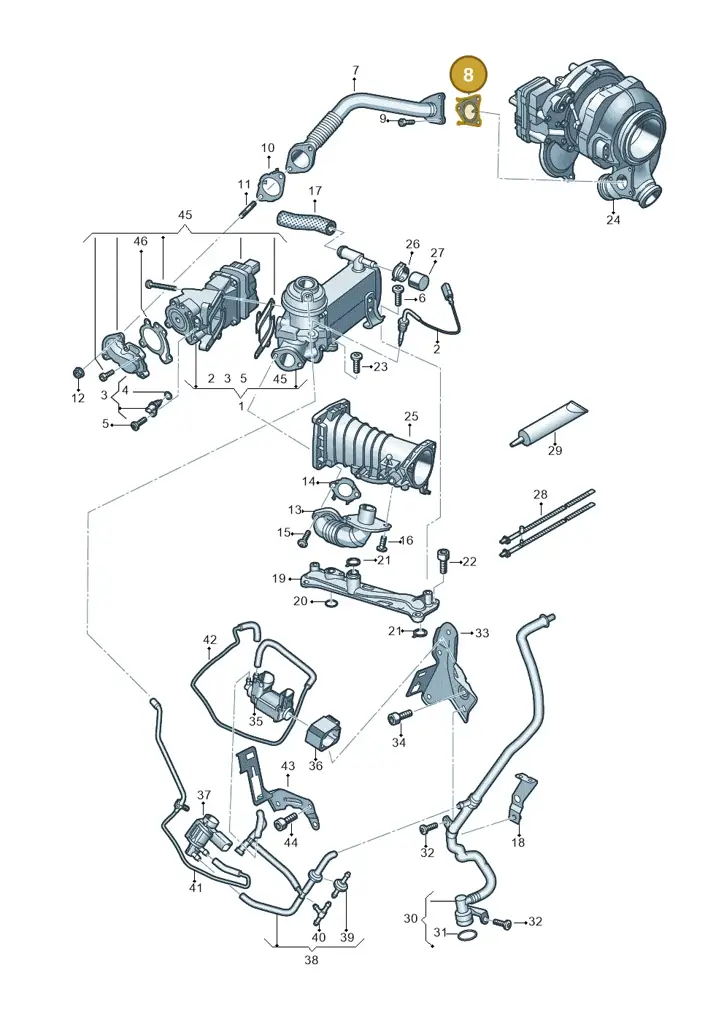059131357H — Audi Q8 Quattro 3,0 (2018-) diagram 429131200, position 8