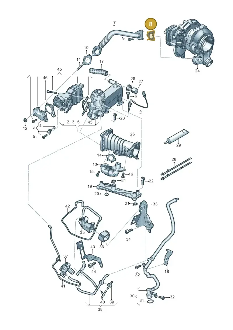 059131357H — Audi Q8 Quattro 3,0 (2018-) diagram 429131200, position 8