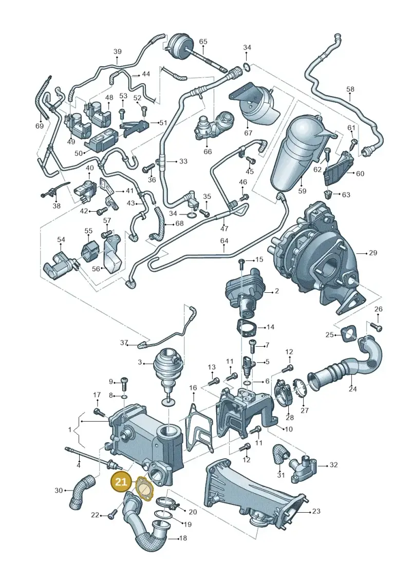 059131358B — Audi A7 Sportback (2014-2018) diagram 717131200, position 21