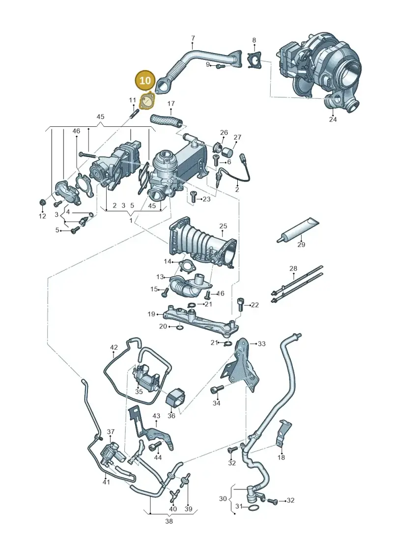 059131358G — Audi Q8 Quattro 3,0 (2018-) diagram 429131200, position 10