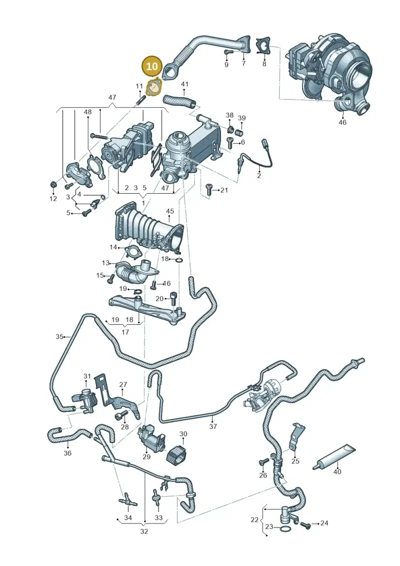 059131358G — Audi A6 2.0 (2018-) diagram 435131400, position 10