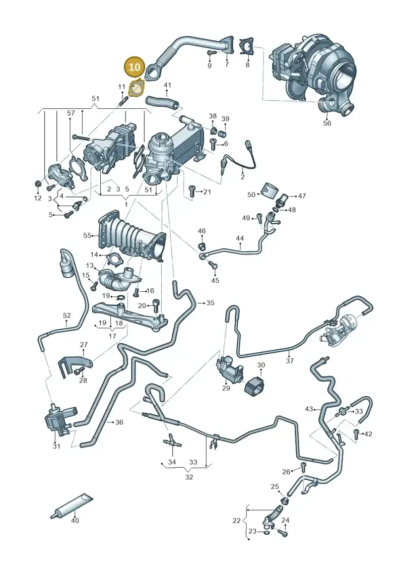 059131358G — Audi A6 2.0 (2018-) diagram 435131420, position 10