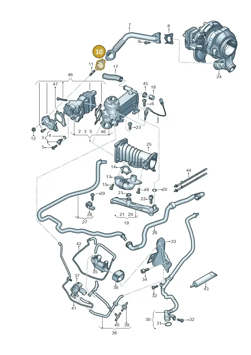 059131358G — Audi A6 2.0 (2018-) diagram 838131400, position 10
