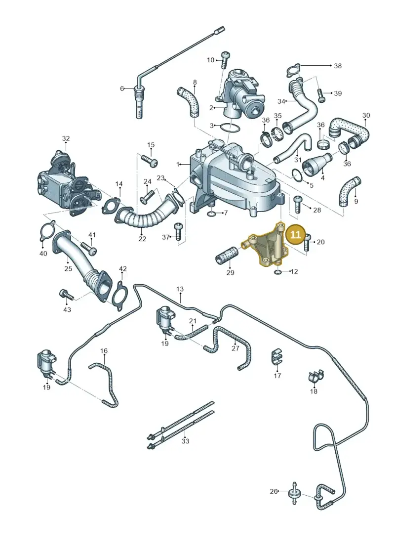 059131425A — Audi Q7 qu. 3.0 TDI (2009-2015) diagram 493131110, position 11