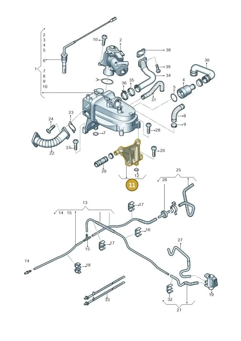 059131425A — Audi A4 Av. Allroad (2008-2016) diagram 620131650, position 11