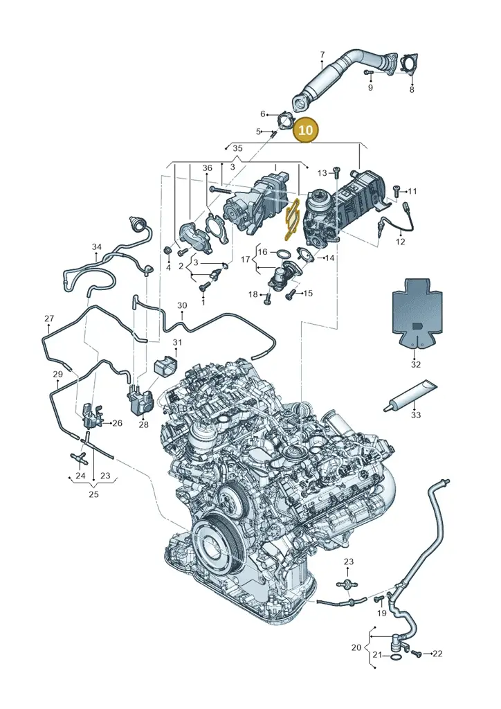 059131511EK — Audi Q8 Quattro 3,0 (2018-) diagram 896131060, position 10