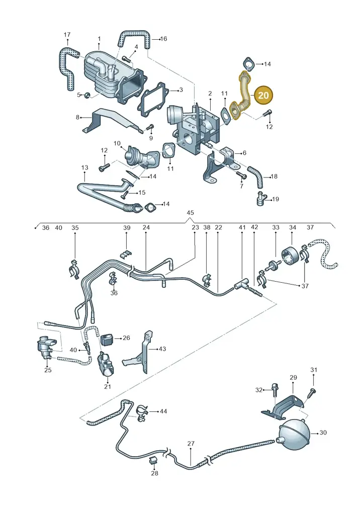 059131525AF — Audi A4/S4 Cabrio./qu. 07> (2006-) diagram 291131050, position 20
