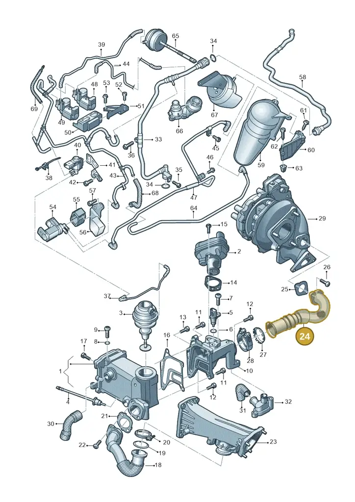 059131525BK — Audi A6 Av. qu. 3.0 (2012-2018) diagram 717131200, position 24