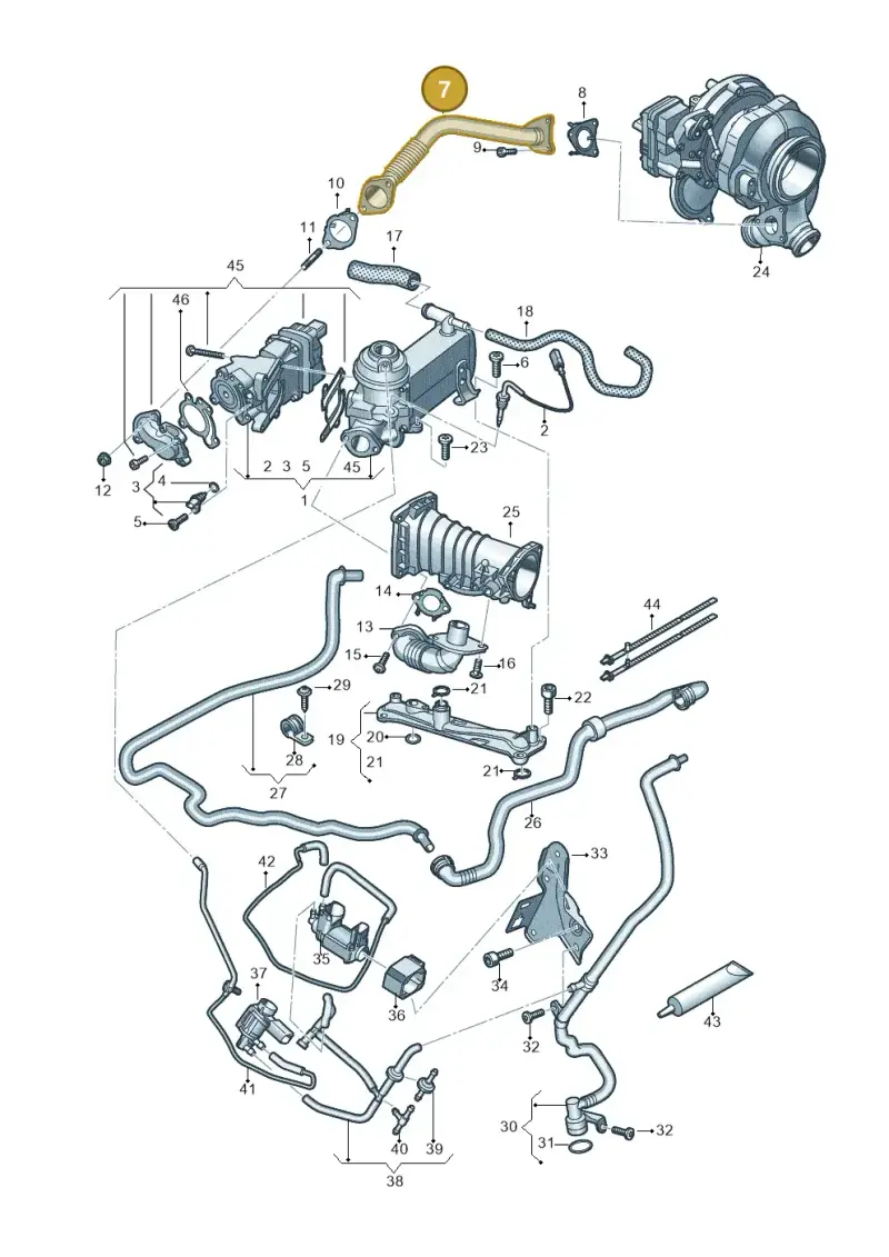 059131525FK — Audi A5 Sportback (2016-2020) diagram 788131400, position 7