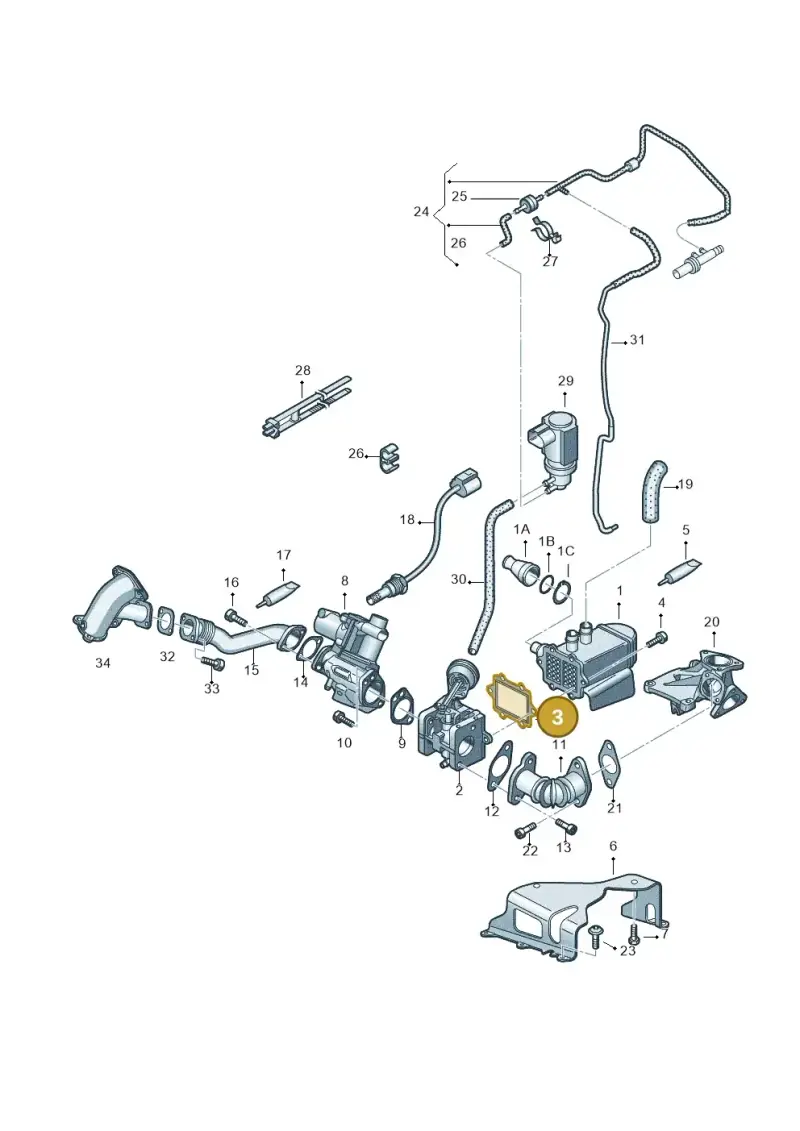 059131547C — Audi Q7 qu. 3.0 TDI (2009-2015) diagram 631131550, position 3