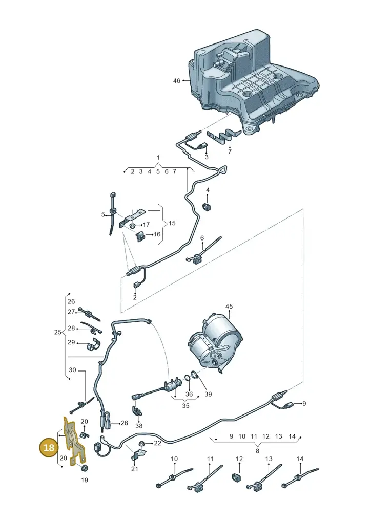 059131561E — Audi A5 Sportback (2016-2020) diagram 849201510, position 18