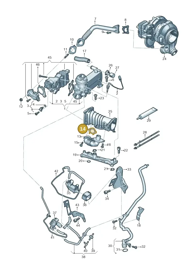059131599R — Audi Q8 Quattro 3,0 (2018-) diagram 429131200, position 14