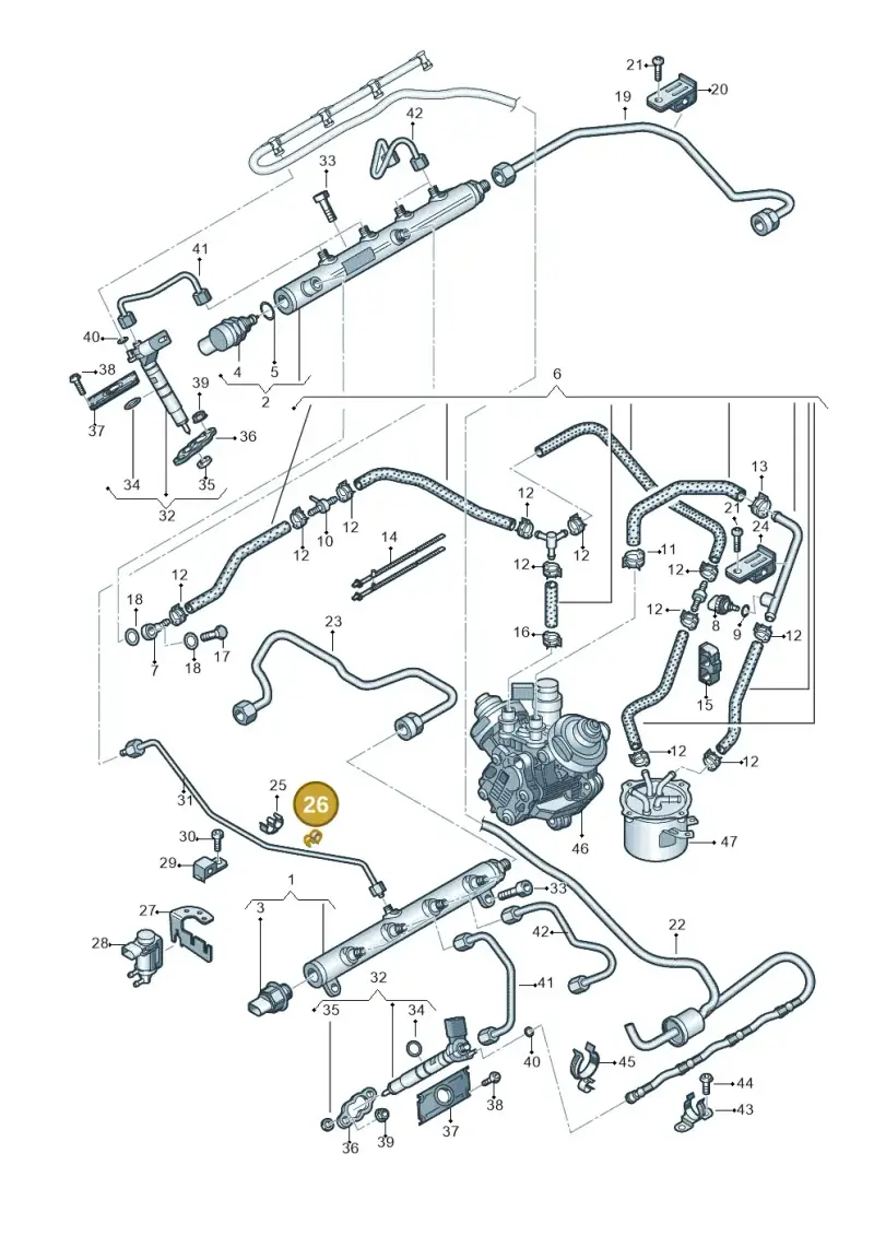059131694H — Audi Q7 qu. 3.0 TDI (2009-2015) diagram 675130850, position 26