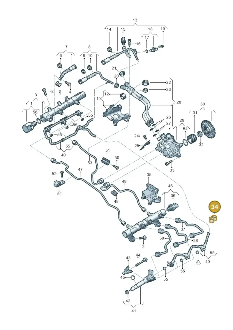 059131694H — Audi Q8 Quattro 3,0 (2018-) diagram 896130097, position 34
