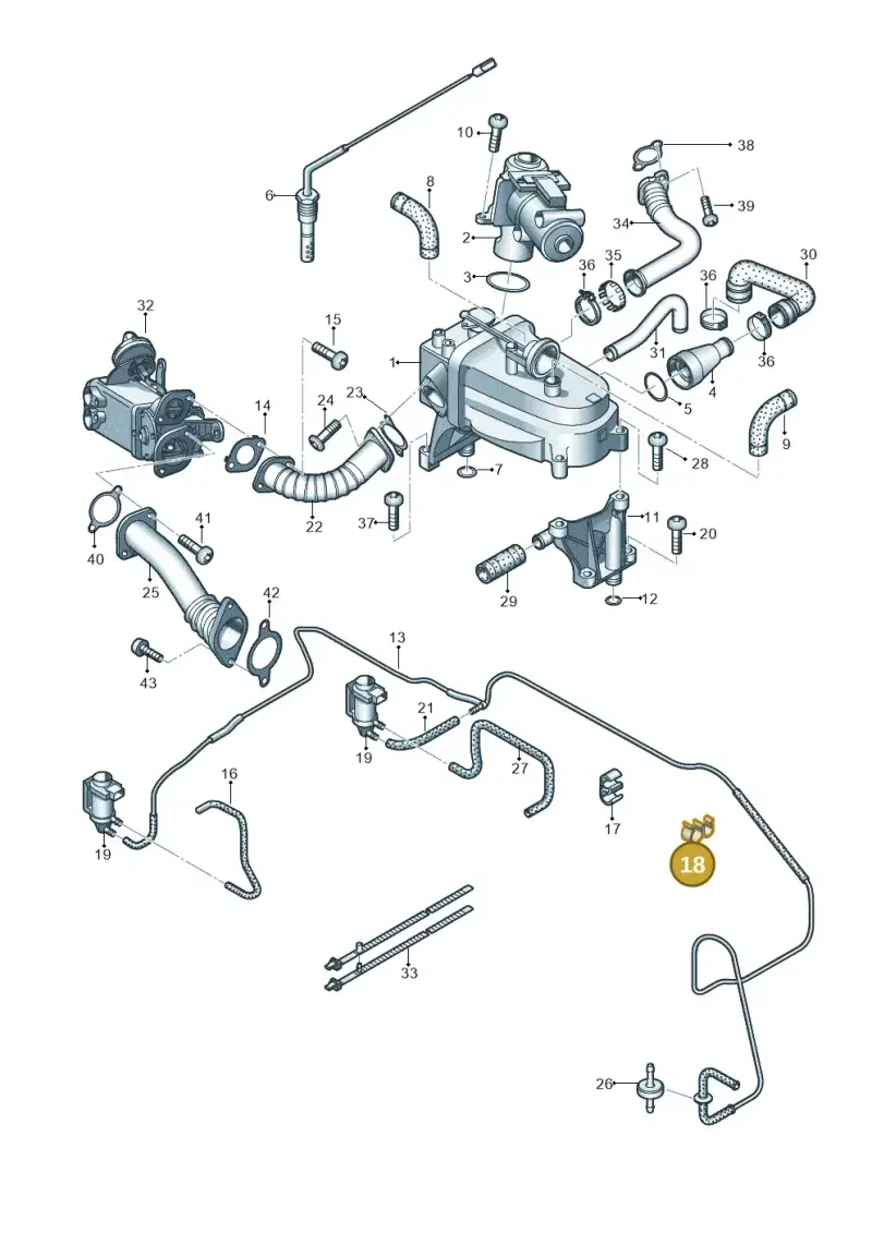 059131694N — Audi Q7 qu. 3.0 TDI (2009-2015) diagram 493131110, position 18