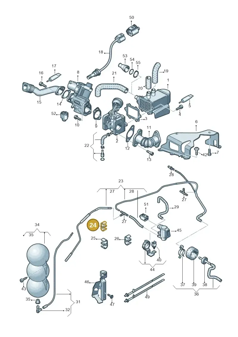 059131694N — Audi A5/S5 Coupe       08> (2007-) diagram 620131500, position 24