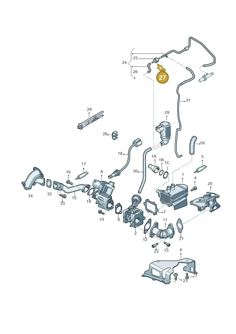 059131694N — Audi Q7 qu. 3.0 TDI (2009-2015) diagram 631131550, position 27