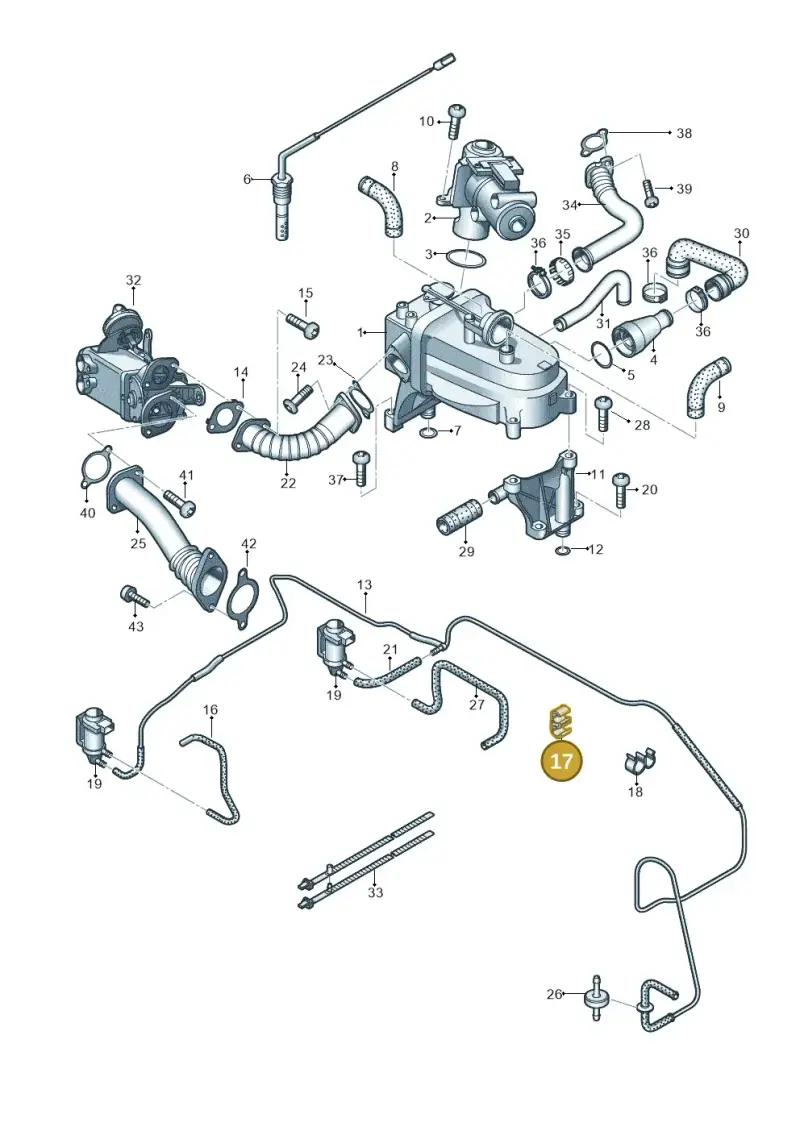 059131694P — Audi Q7 qu. 3.0 TDI (2009-2015) diagram 493131110, position 17