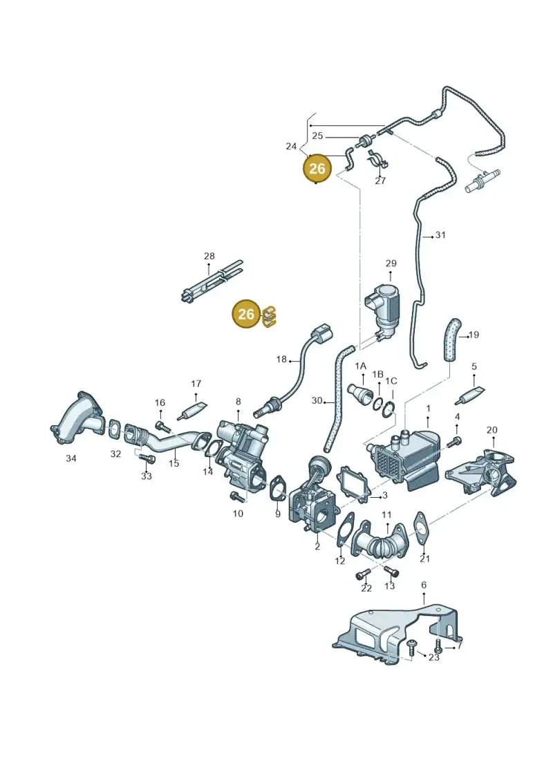 059131694P — Audi Q7 qu. 3.0 TDI (2009-2015) diagram 631131550, position 26