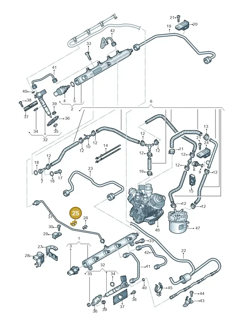 059131694P — Audi Q7 qu. 3.0 TDI (2009-2015) diagram 675130850, position 25