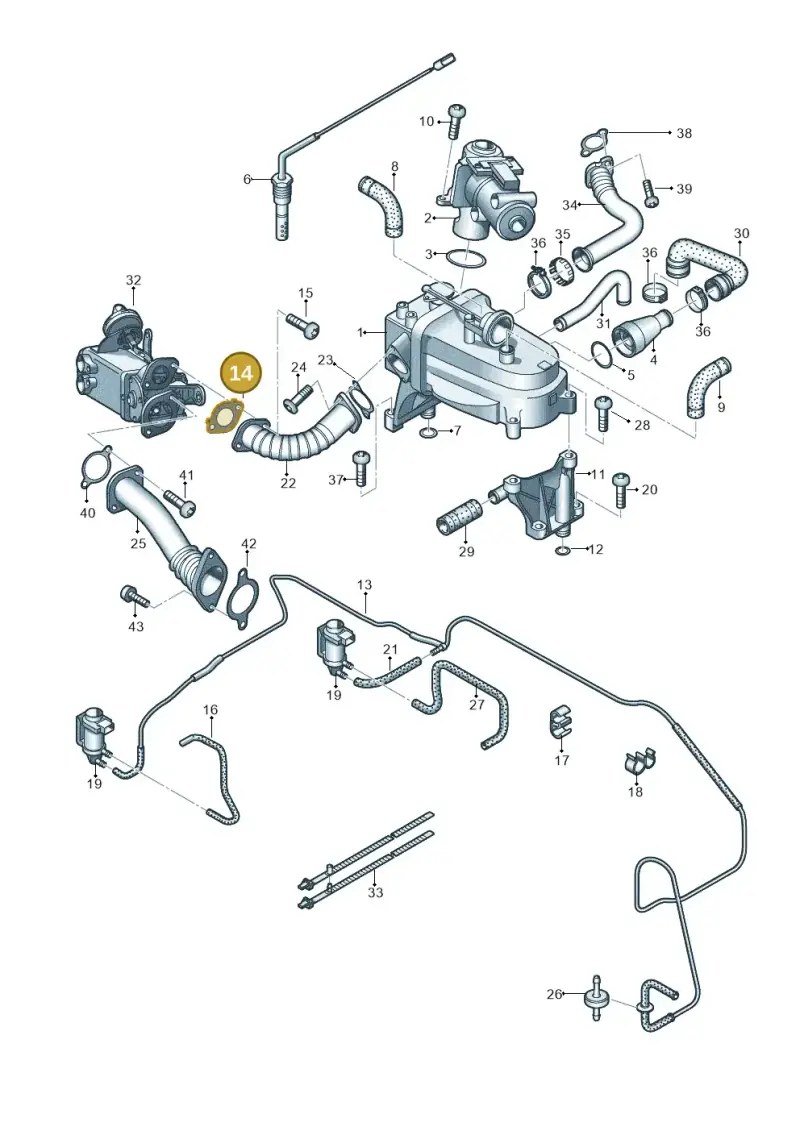 059131797H — Audi Q7 qu. 3.0 TDI (2009-2015) diagram 493131110, position 14