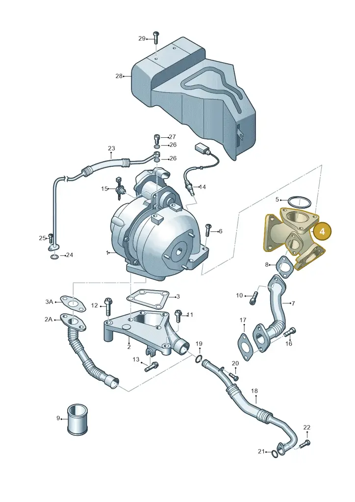 059131799L — Audi A4/S4 Cabrio./qu. 07> (2006-) diagram 291145200, position 4