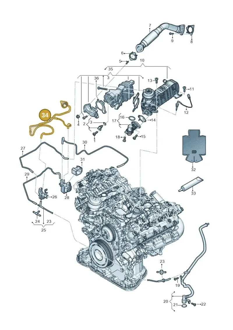 059131995M — Audi Q8 Quattro 3,0 (2018-) diagram 896131060, position 34