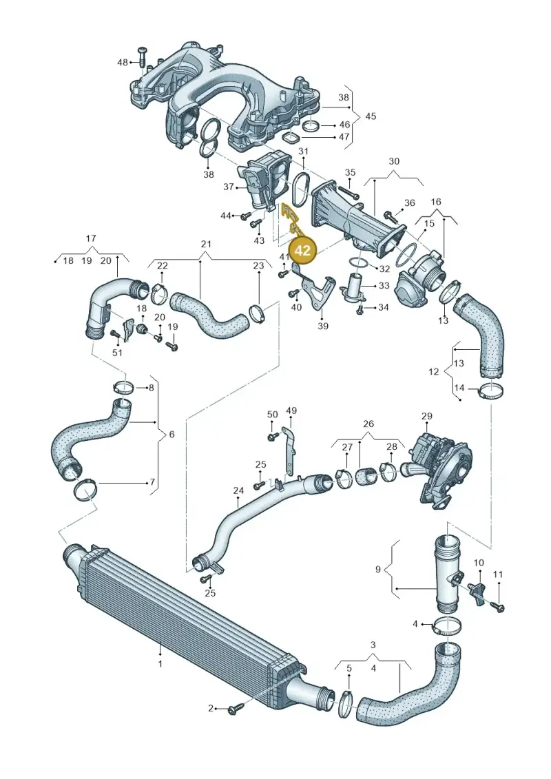 059145160Q — Audi A8L qu. 3.0 TDI (2013-2018) diagram 696145450, position 42