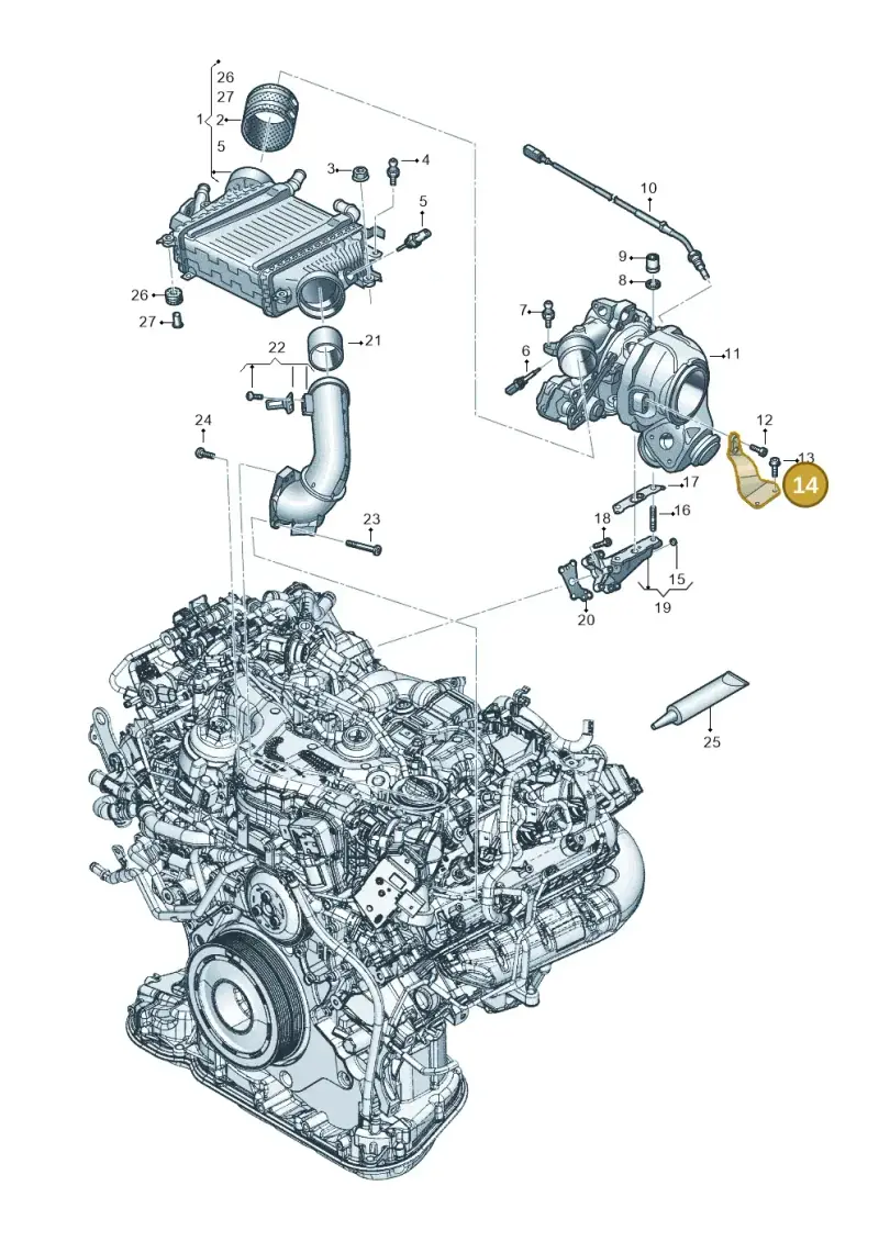 059145196H — Audi Q8 Quattro 3,0 (2018-) diagram 896145048, position 14
