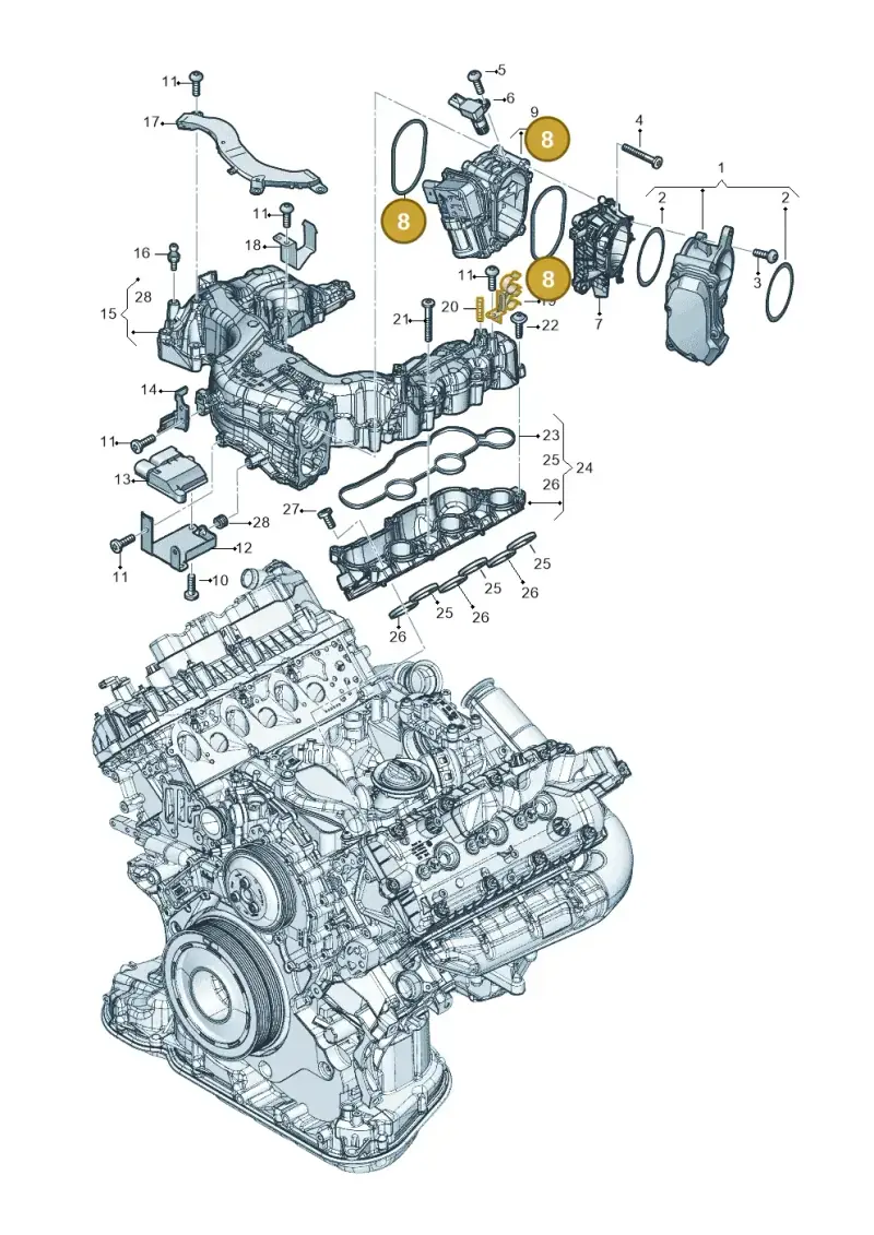 059145215Q — Audi Q8 Quattro 3,0 (2018-) diagram 896129080, position 8