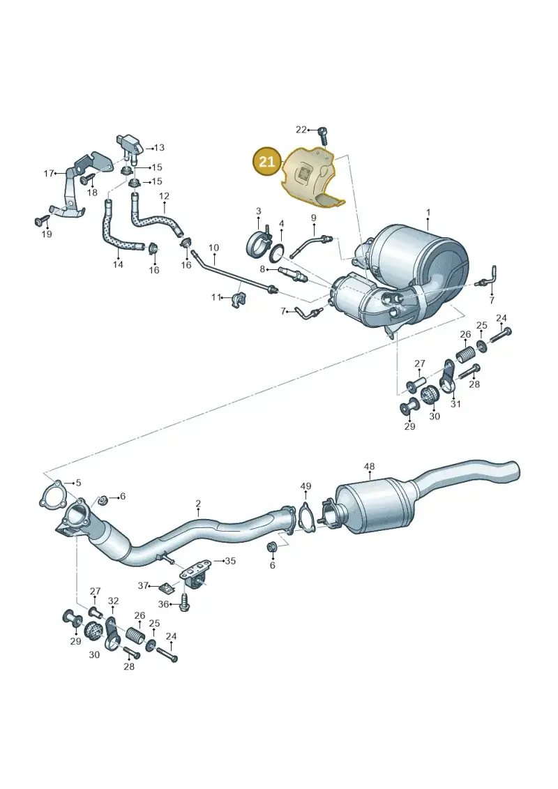059145809H — Audi A8L (2017-2022) diagram 838253710, position 21
