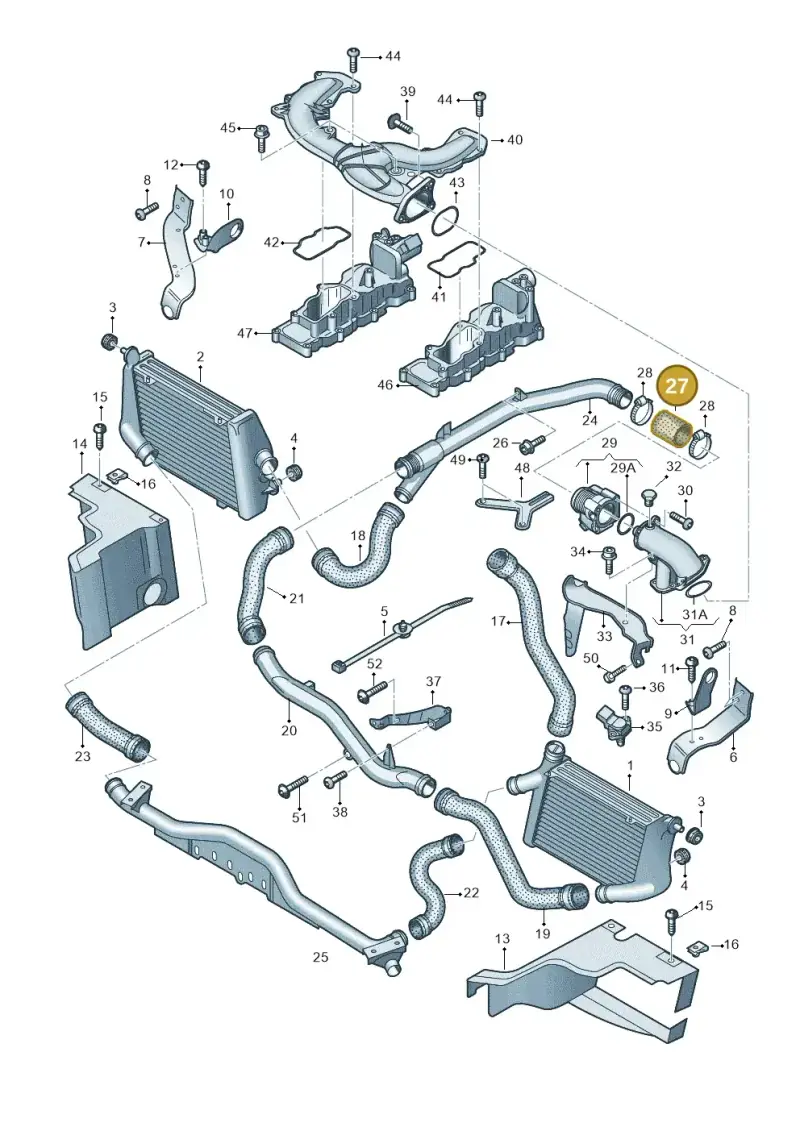 059145834D — Audi A8/S8/qu. lang    08> (2007-) diagram 291145450, position 27