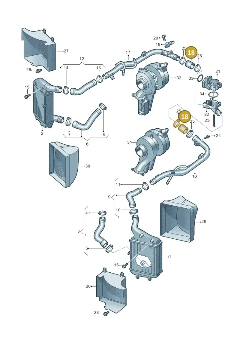 059145834D — Audi Q7 qu. 3.0 TDI (2009-2015) diagram 493145600, position 18
