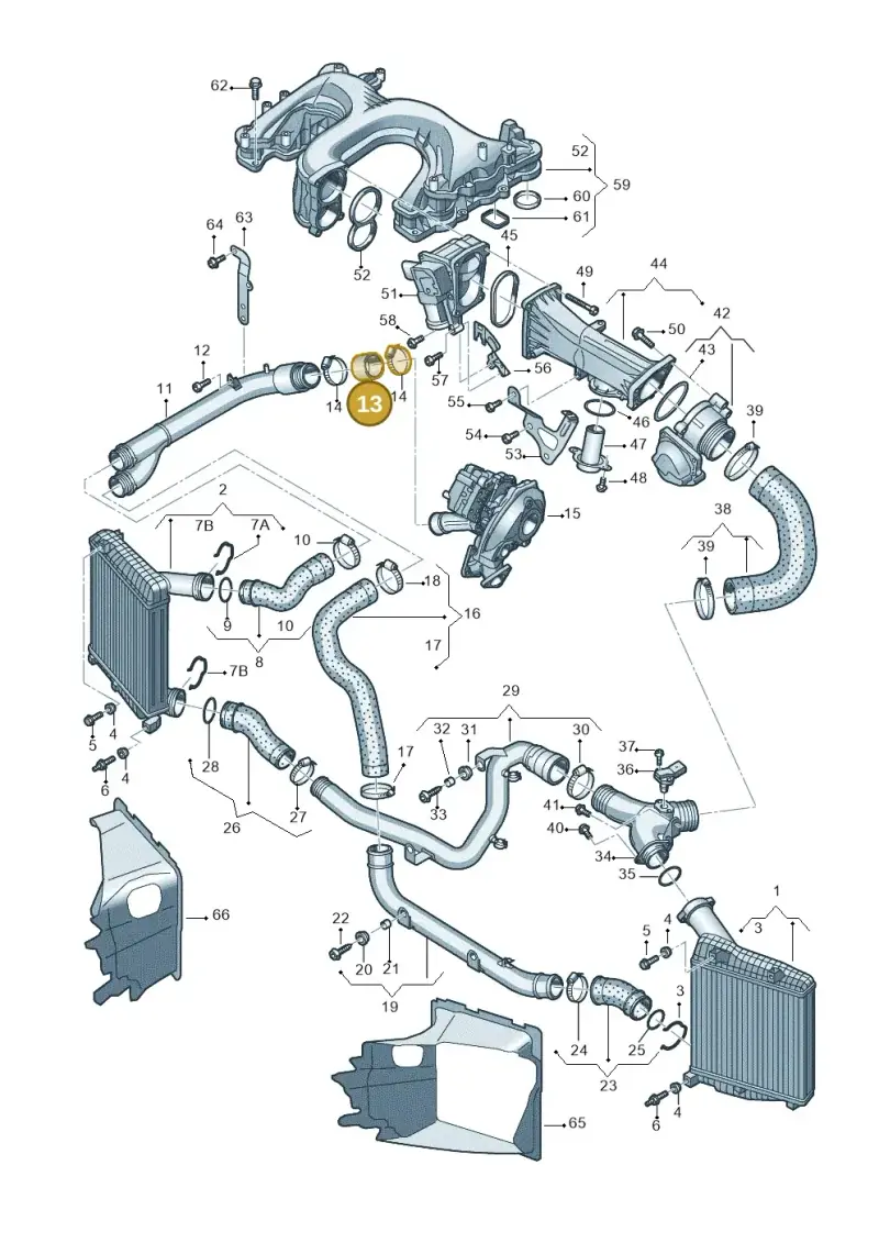 059145834D — Audi Q7 qu. 3.0 TDI (2009-2015) diagram 675145480, position 13