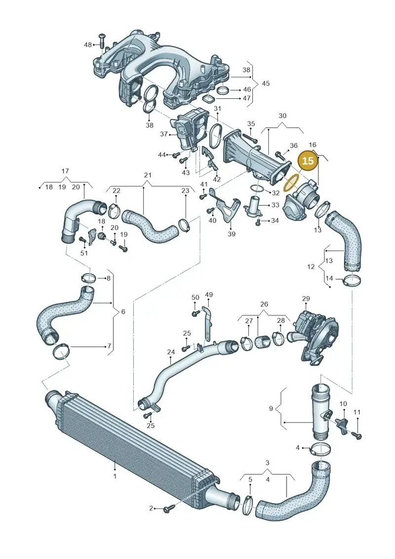 059145865 — Audi A8L qu. 3.0 TDI (2013-2018) diagram 696145450, position 15