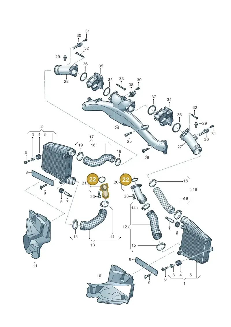 059145865M — Audi A8L (2017-2022) diagram 838145080, position 22