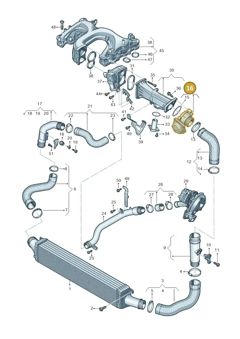 059145950AF — Audi A8L qu. 3.0 TDI (2013-2018) diagram 696145450, position 16