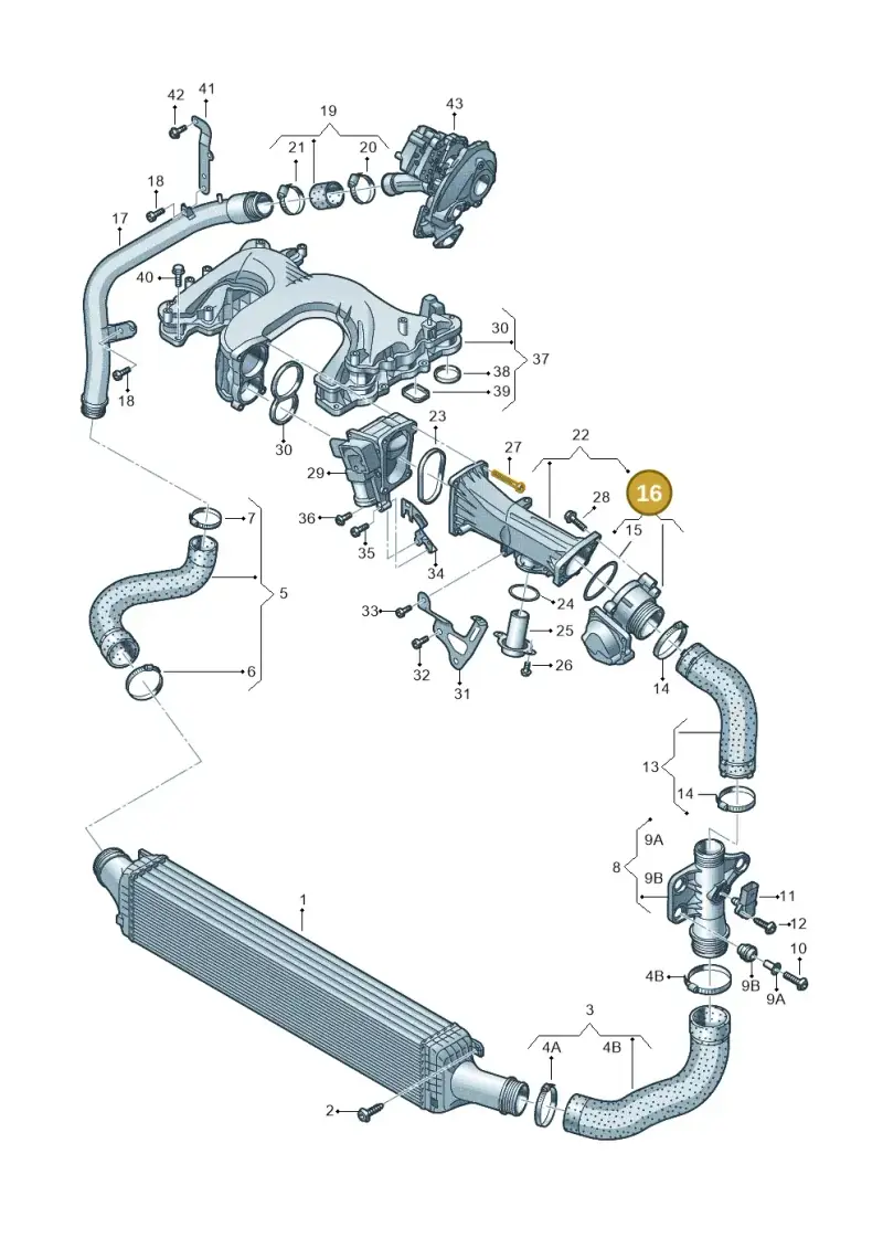059145950AF — Audi A7 Sportback (2014-2018) diagram 711145480, position 16