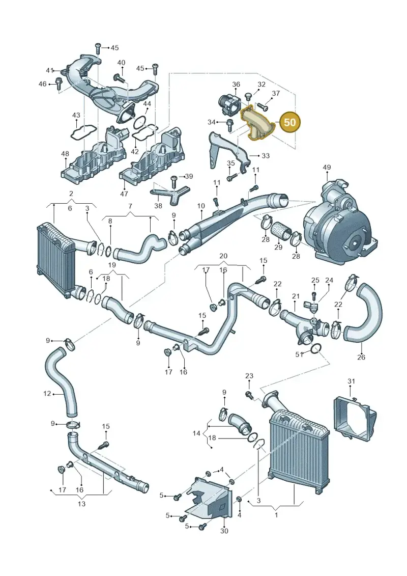 059145997H — Audi Q7 qu. 3.0 TDI (2009-2015) diagram 274145780, position 50